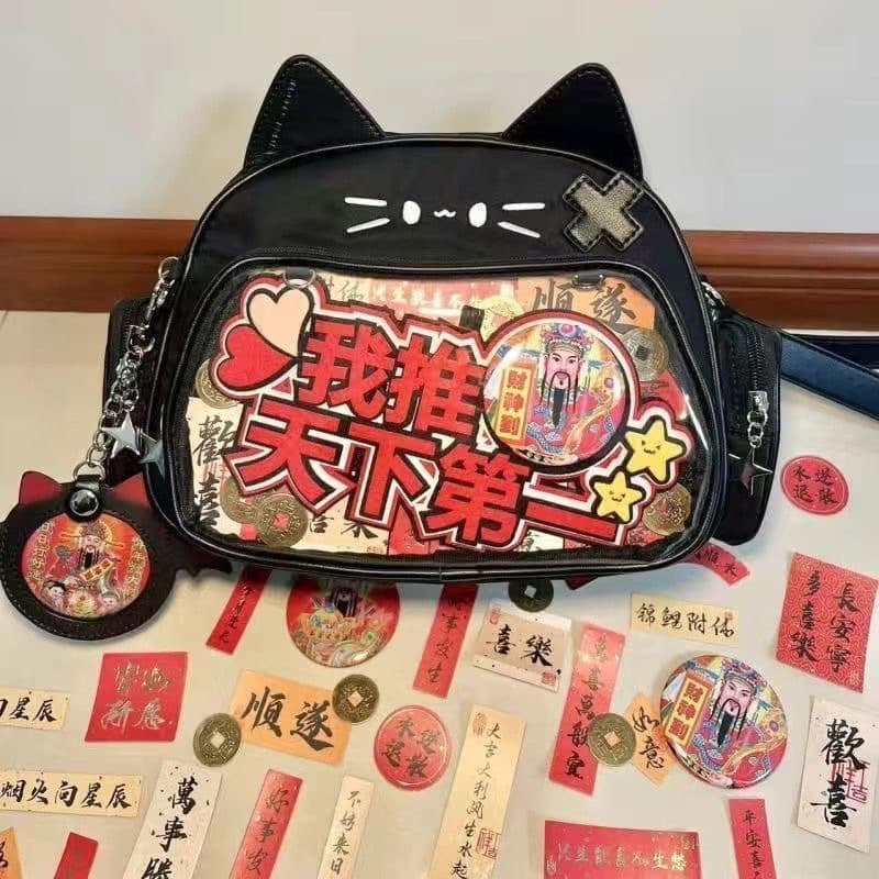 Japanese Anime Cat Ita Bag Grid Board Accessories