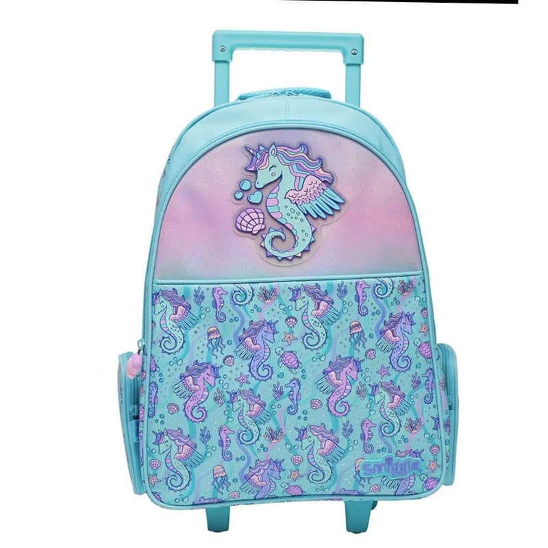 Australia Smiggle Large Rolling Backpack for Primary and Secondary School Students, Casual Backpack for Kids Travel