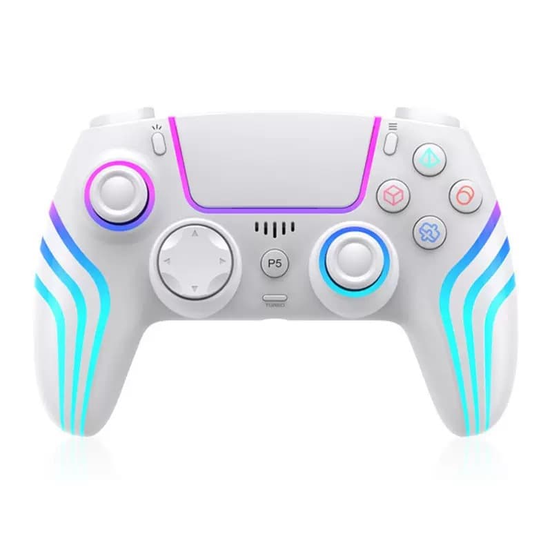 PS5 Wireless Game Pro Controller Bluetooth Gamepad for PC with RGB Lighting Steam Controller