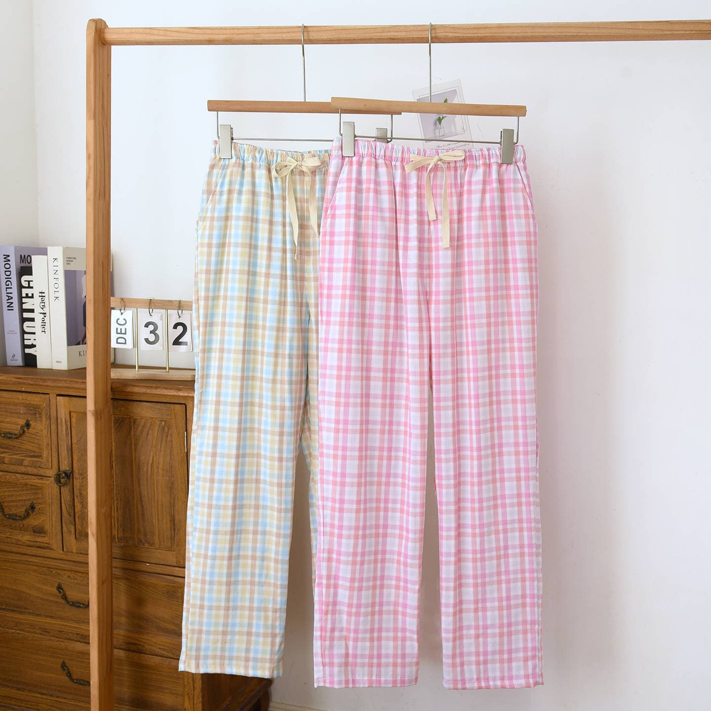 Spring and Summer Thin Cotton Gauze Loose Pants for Women, Comfortable Plus Size Pure Cotton Home Pants