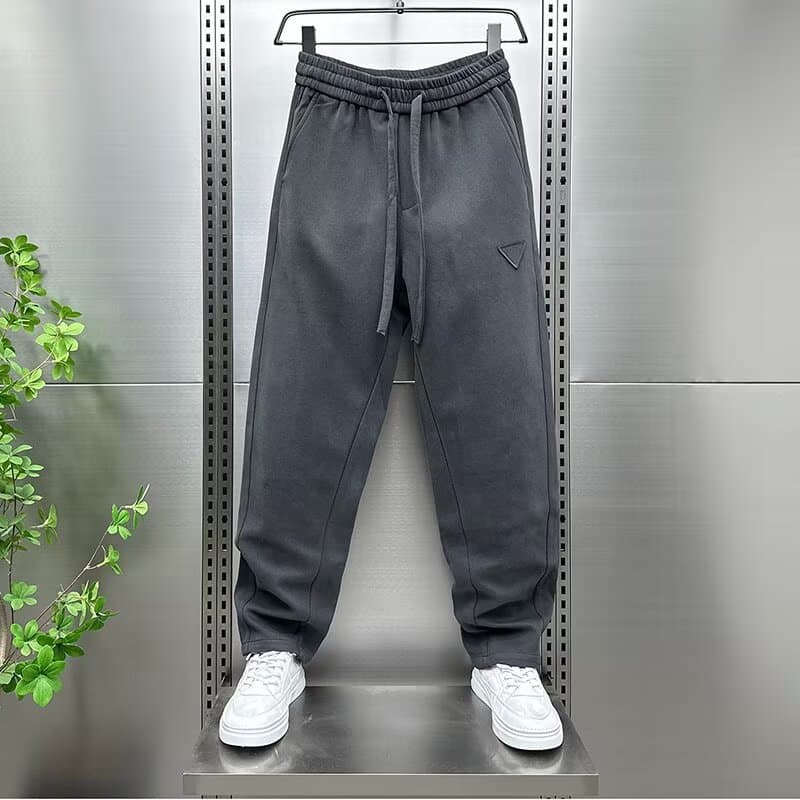 Men's Trendy All-match Trendy plus size Brand Fat Men's Loose Drawstring Straight Pants Casual Pants