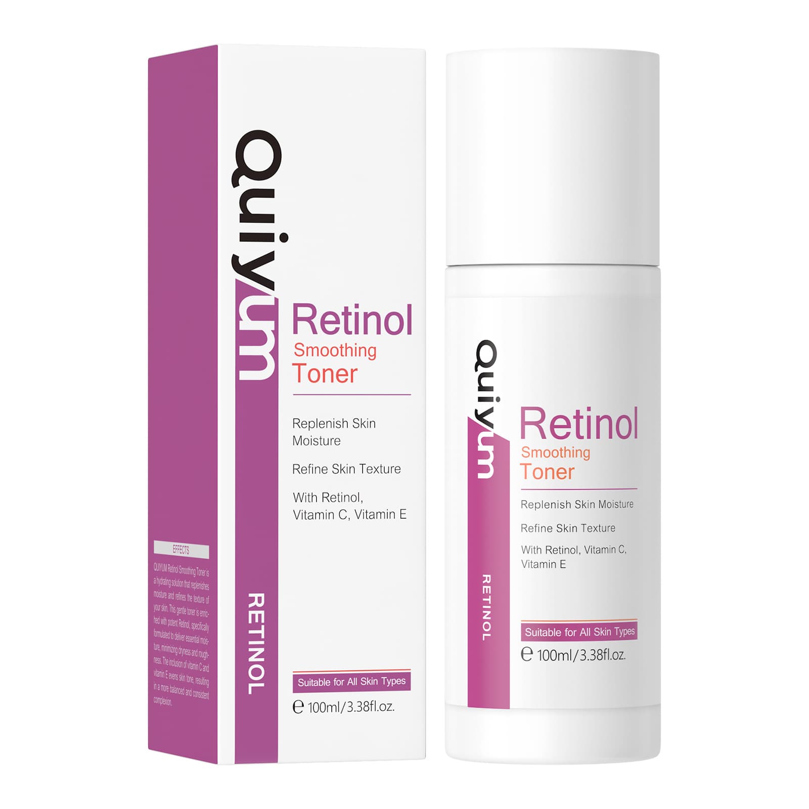 QUIYUM Retinol Toner 100ml Hydrating Moisturizing Smooth Skin