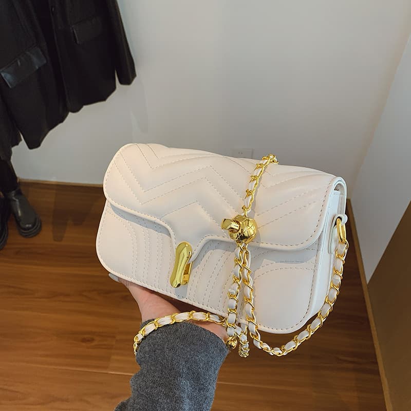 Women's Bag Xiaoxiangjia High-End Embroidery Thread Shoulder Bag 2025 New Texture Chain Bag Niche Accessible Luxury Crossbody Bag