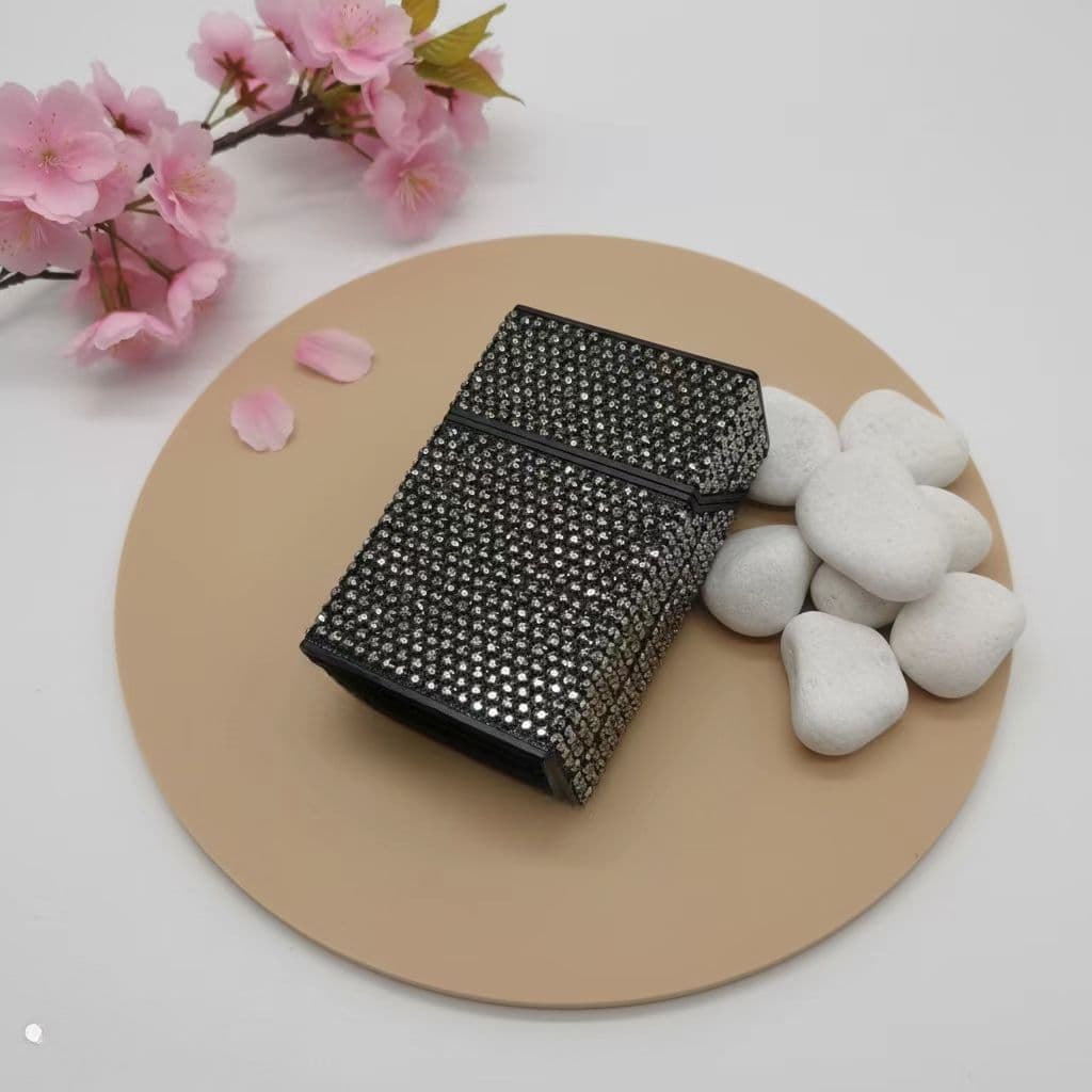 New Rhinestone Cigarette Case Business Gift for Men Women Slim Cigarette Holder Wholesale