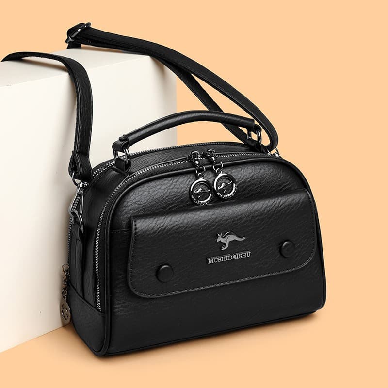 Crossbody Women's Bag 2024 New Korean Style Fashionable Pebble Grain Leather Shoulder Crossbody Handbag Trendy Small Square Bag