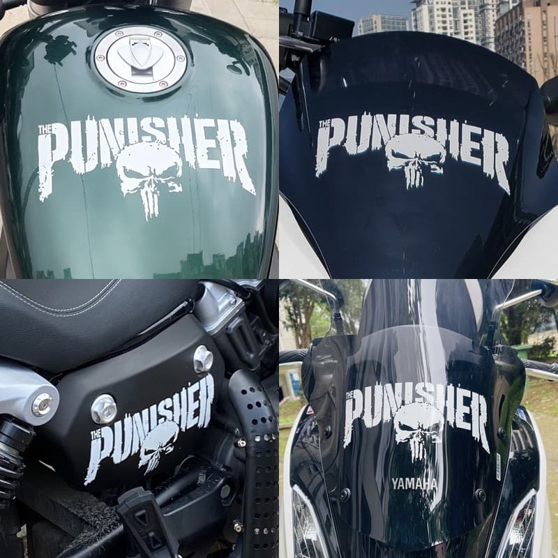 C44 Marvel Punisher Car Sticker Anti-Scratch Skull Waterproof Decal