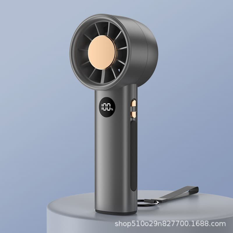 2024 New High-Speed Turbo Handheld Portable USB Rechargeable Brushless Motor Digital Display Mini Fan