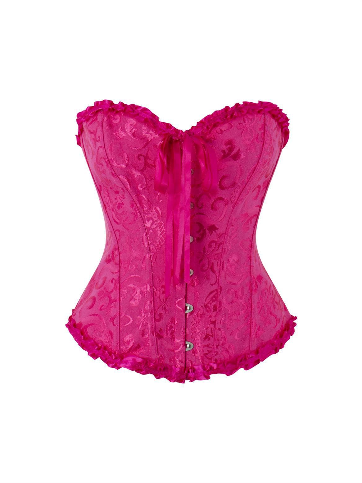 European and American Style Strapless Court Corset with Fishbone Design, Slimming Tummy Control Top, Beautiful Back with Ruffles, Bridal Shapewear for a Slimming Effect