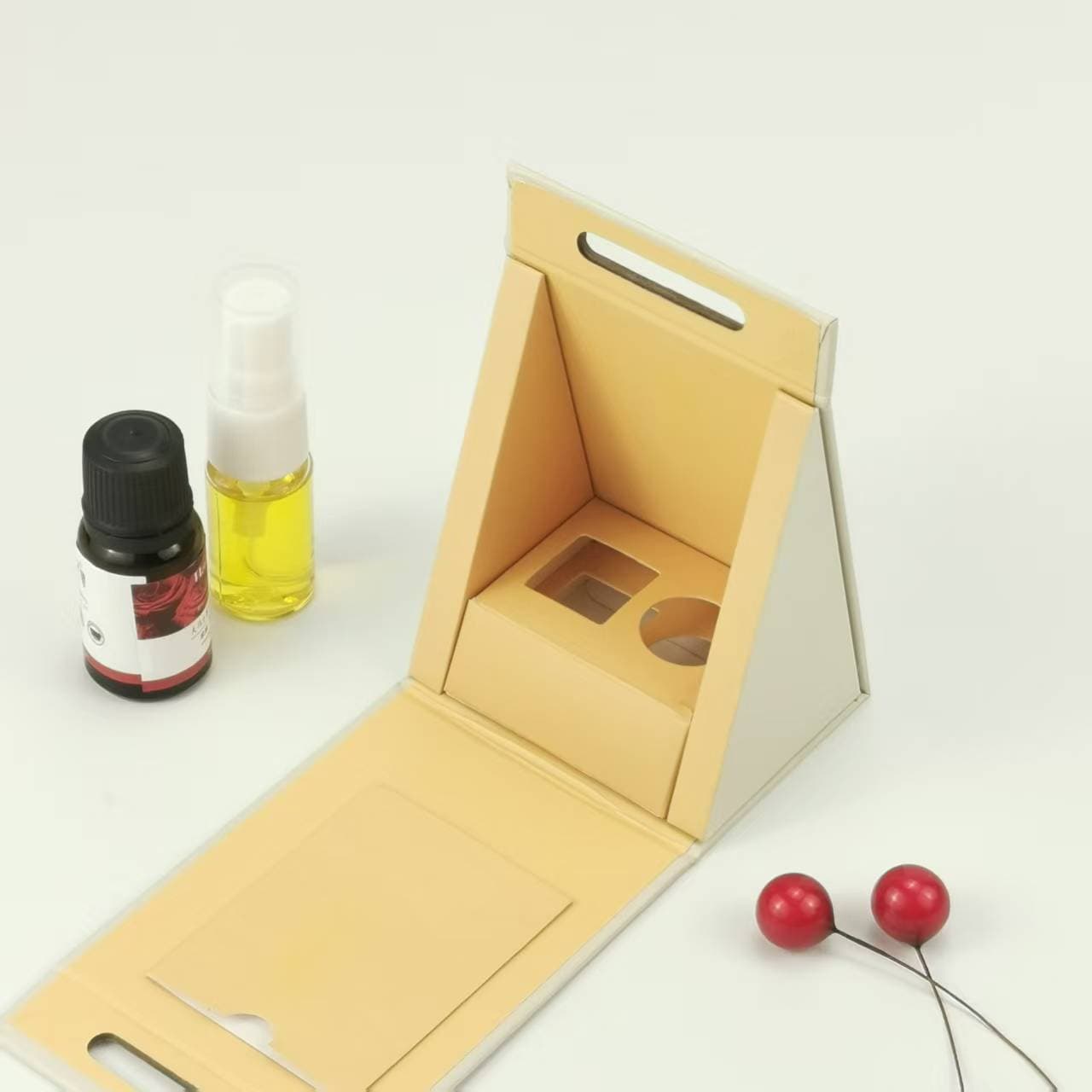 Customized High-End Triangular Portable Special-Shaped Perfume Aromatherapy Creative Skin Care Product Gift Packaging Box Cross-Border