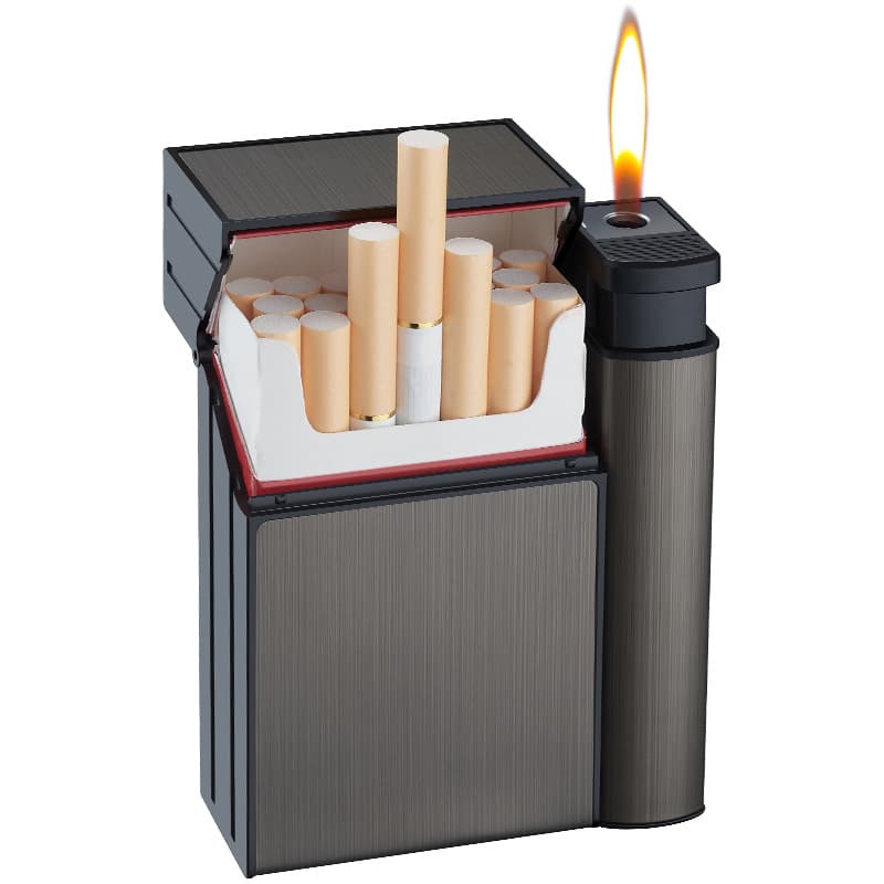 New modular, detachable lighter and cigarette case, suitable for both soft and hard surfaces, disposable lighter and cigarette case.