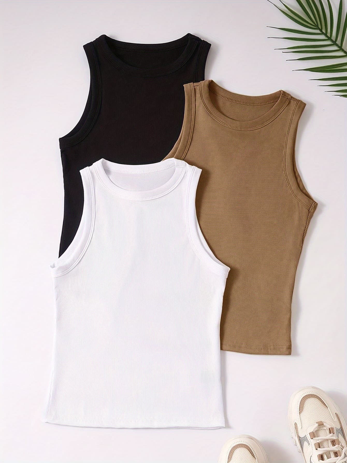 European and American cross-border women's fashion, versatile, slimming, elegant solid color vest inner layer
