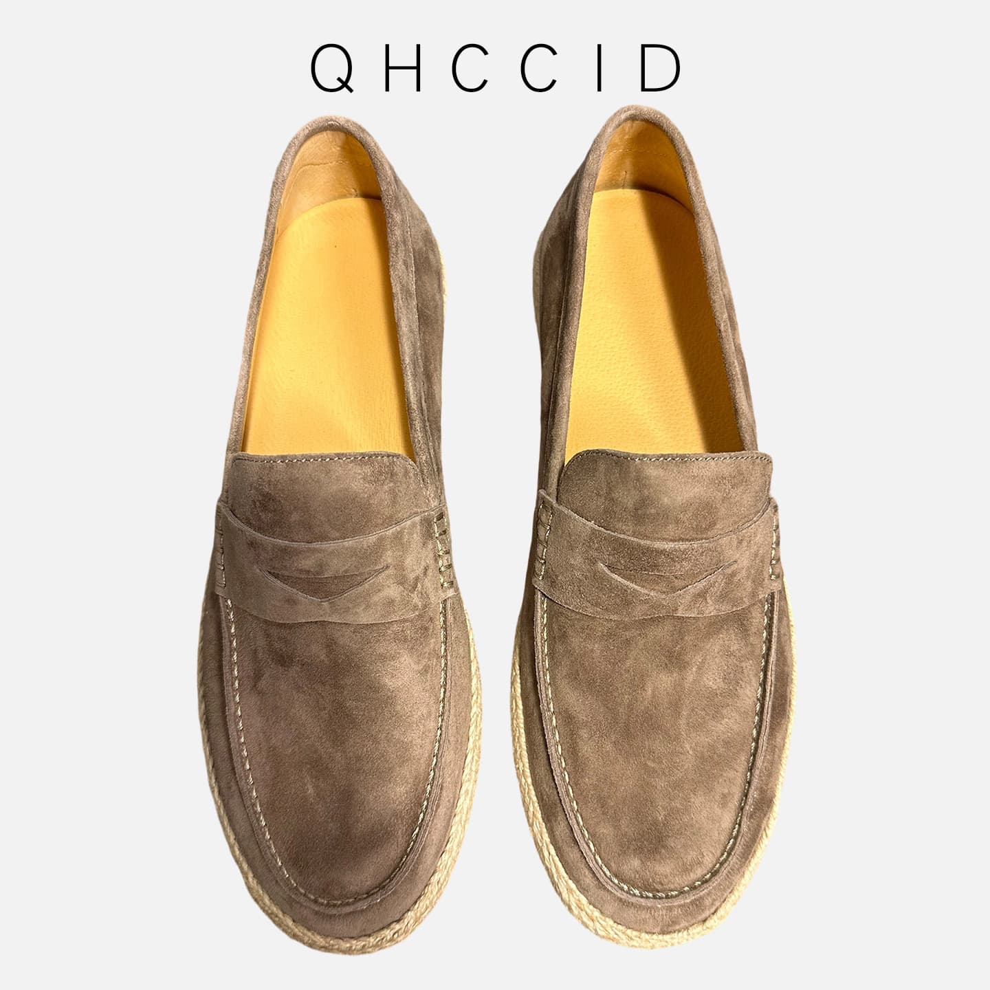 Genuine Leather Loafers 2026 New Style Skin-Friendly Sheepskin Woven Sole Loafers Summer Slip-On Casual Men's Shoes