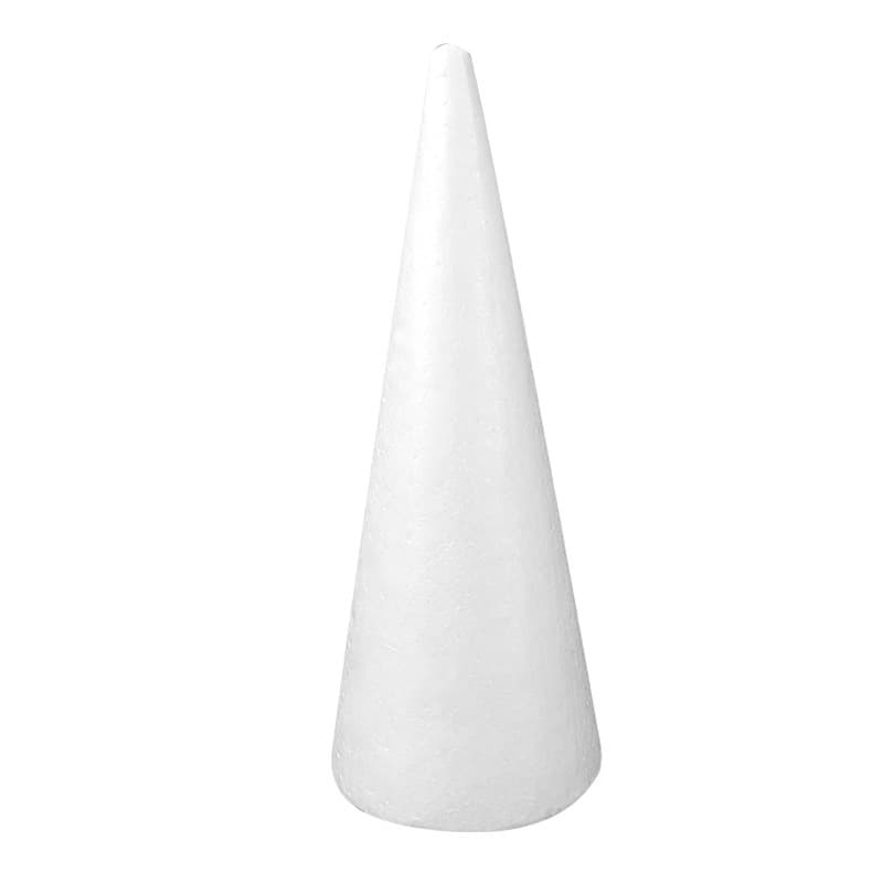 Wholesale Christmas craft foam cones, white polystyrene Christmas tree models.