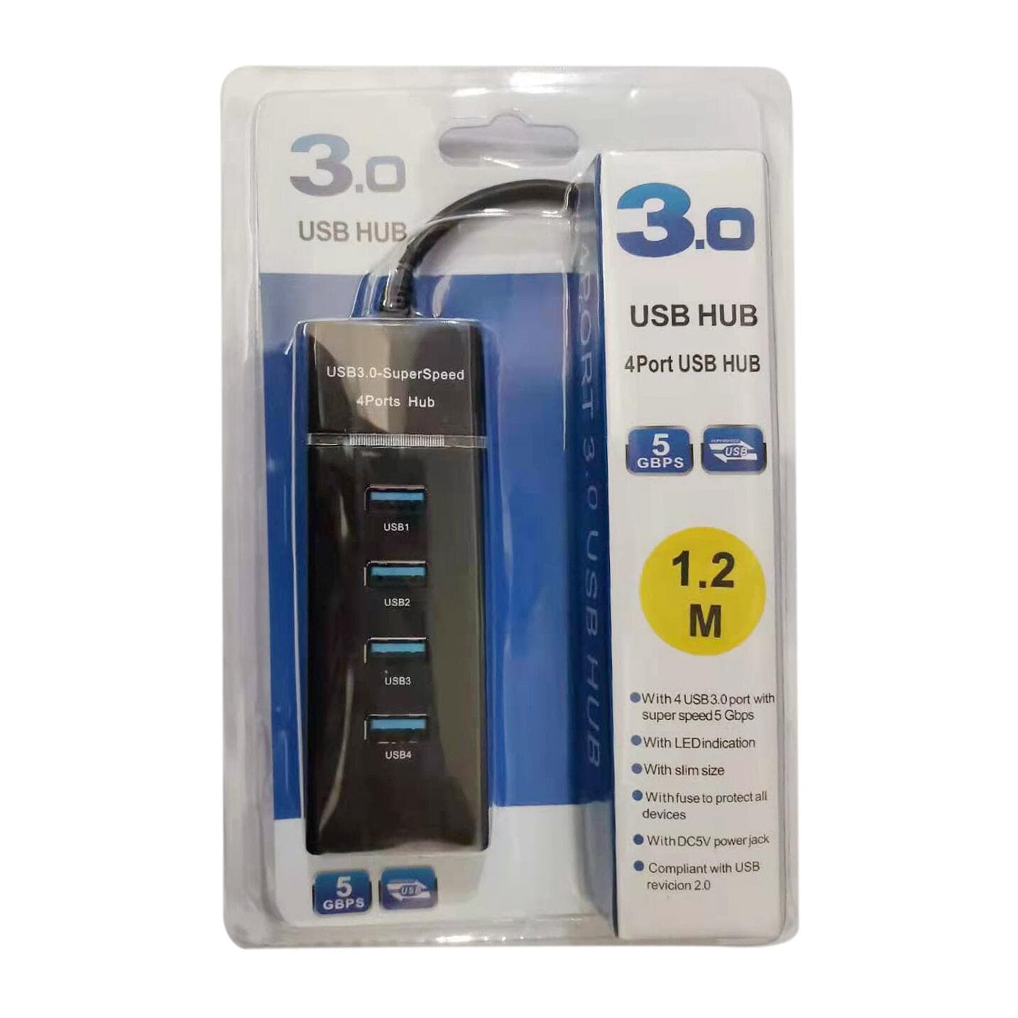 USB 3.0 Laptop Desktop Expansion Hub 1-to-7 1-to-4 USB Splitter 1.2m Cable Length
