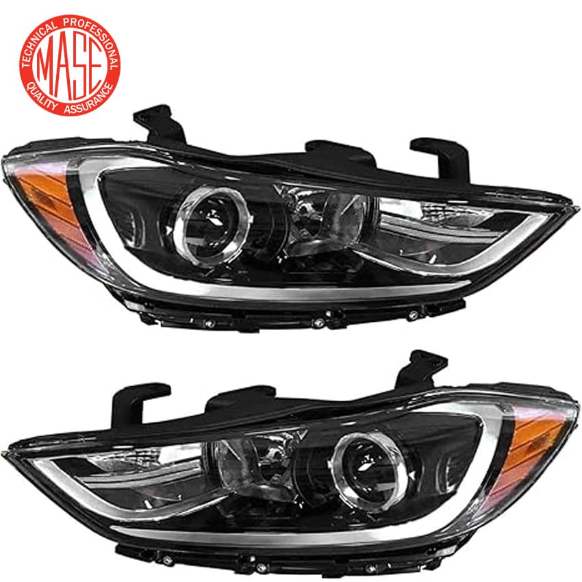Compatible with 2017-2018 Elantra ELANTRA Headlight Assembly Left 92101F3000 Right 92102F3000