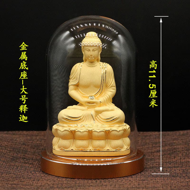 Eight Guardian Deities High-End Car Ornament Velvet Sand Gold Buddha Statue Car Interior Decoration Creative Multi-Style Vehicle Accessory