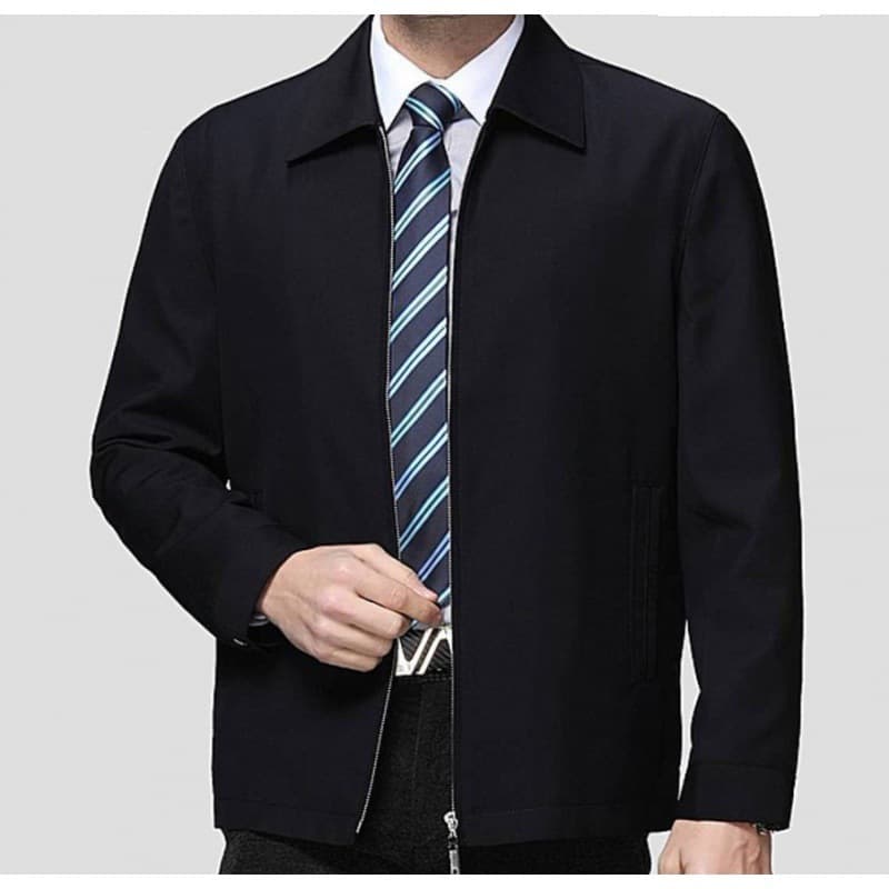 Wholesale Spring and Autumn Jackets for Middle-Aged and Elderly Men, Men's Jackets, Collared Button-Style Jackets for Men, Dad's Jacket