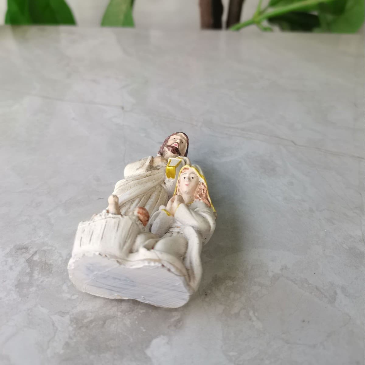 European New Christmas Nativity Scene Desktop Ornament Creative Home Window Display Resin Craft Scene Decor