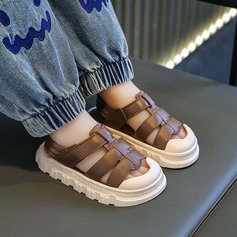 2026 Boys Maillard Color Classic Roman Sandals Casual Cute Girls