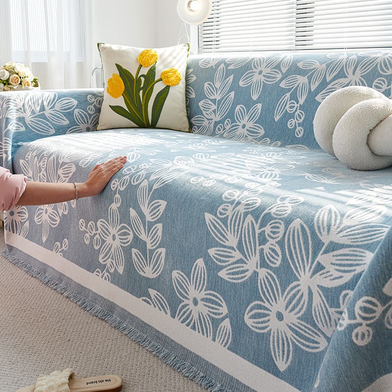 Nordic Chenille Light Luxury Minimalist Sofa Cover, All-Season Non-Slip High-End Anti-Cat Scratch Full Cover Cloth
