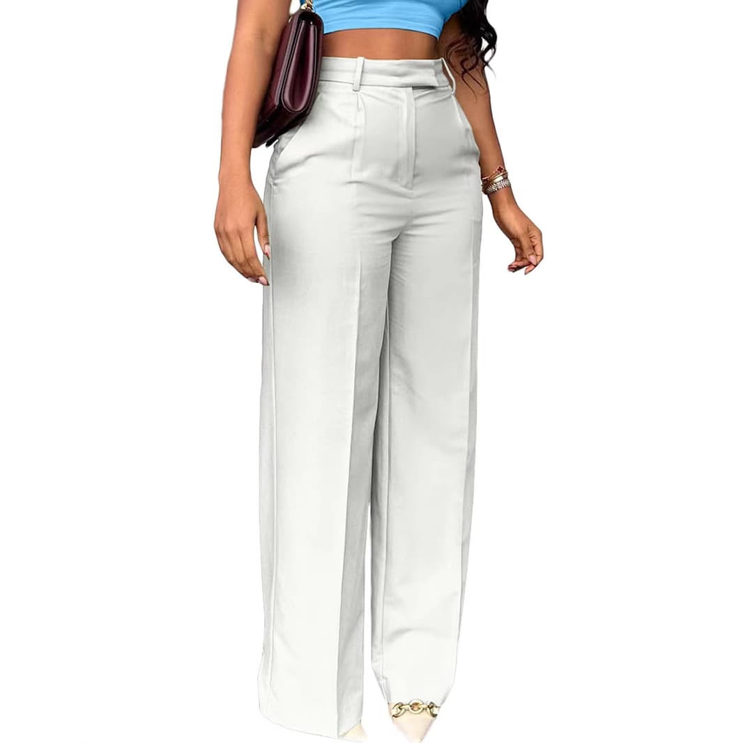 New Cross-Border Commuter High-Waist Draped Straight-Leg Wide-Leg Pants Casual Blazer Long Pants for Women