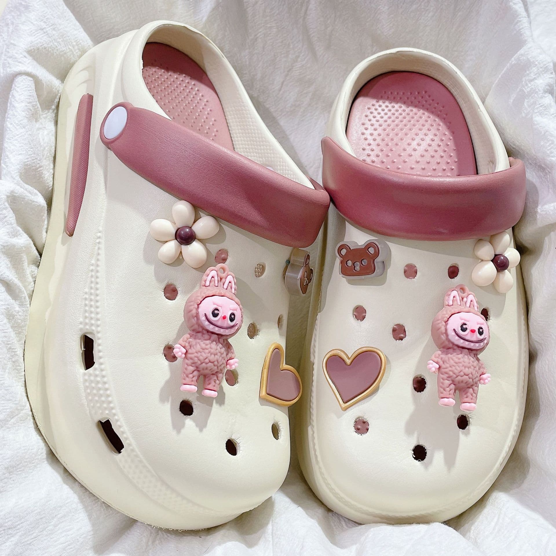Denim Bow Croc Charms DIY Shoe Buckle Flower Set New Style Ins Shoe Decoration Clips Wholesale