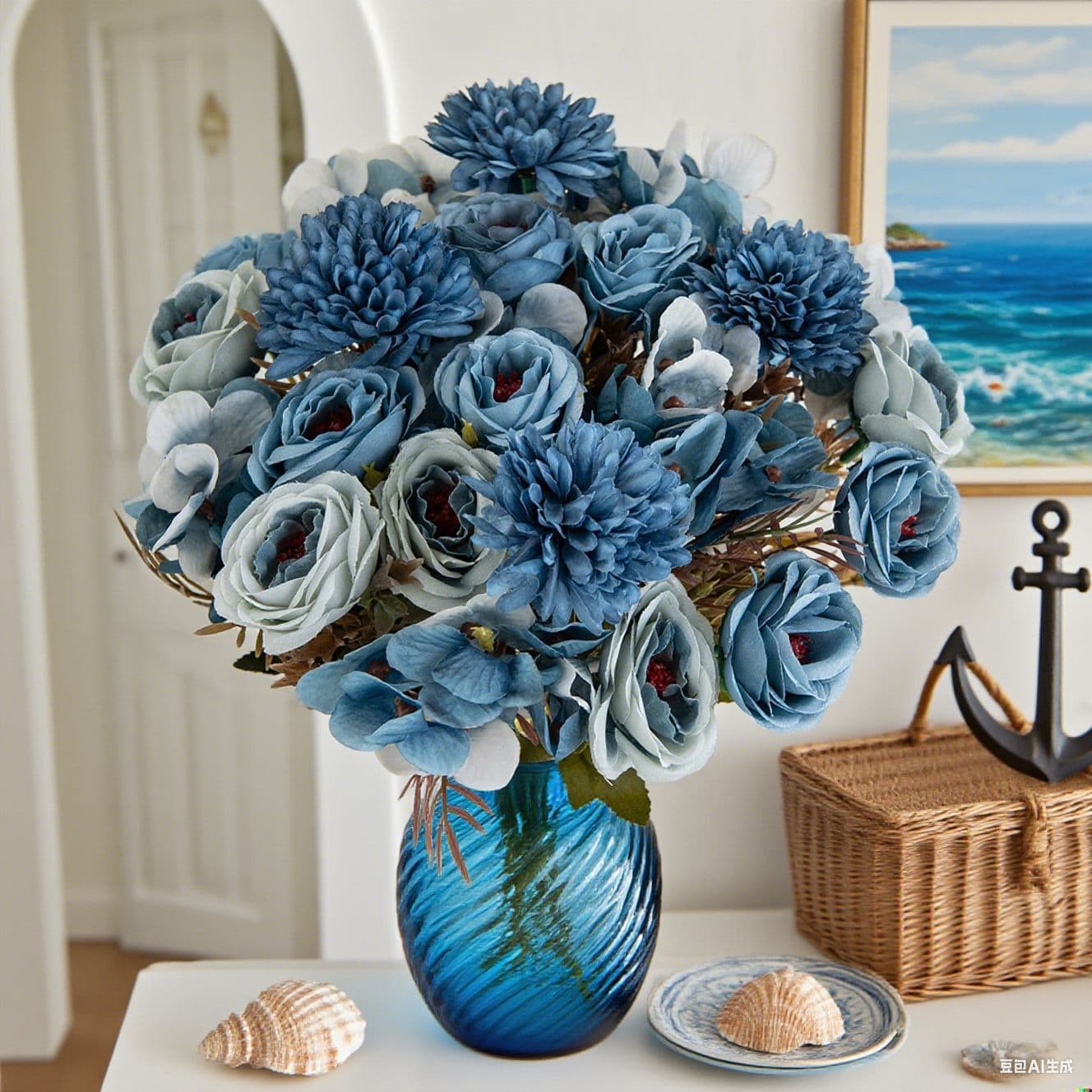 Nordic-style artificial roses and chrysanthemums, perfect for wedding bouquets, photography props, floral arrangements, and home décor.