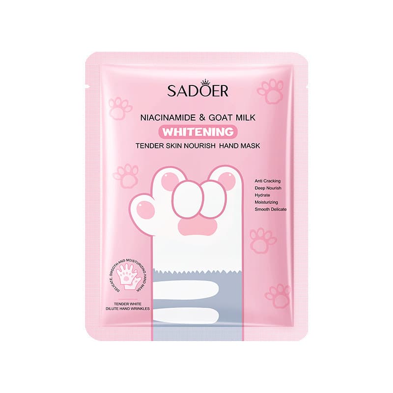 Cross-Border Sadoer Goat Milk Niacinamide Hand Mask and Foot Mask, Autumn and Winter Hydrating and Moisturizing Care for Hands and Feet, Foreign Trade Wholesale