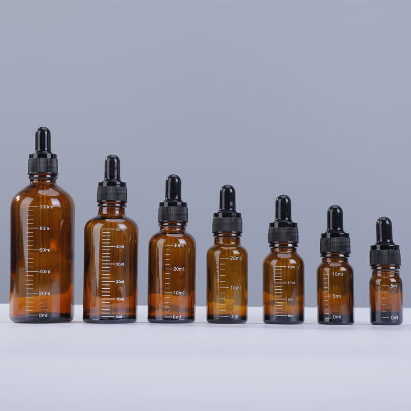 5ml Graduated Essential Oil Bottle, Brown Glass Dropper Bottle for Serum, Light-Proof Glass Essential Oil Bottle