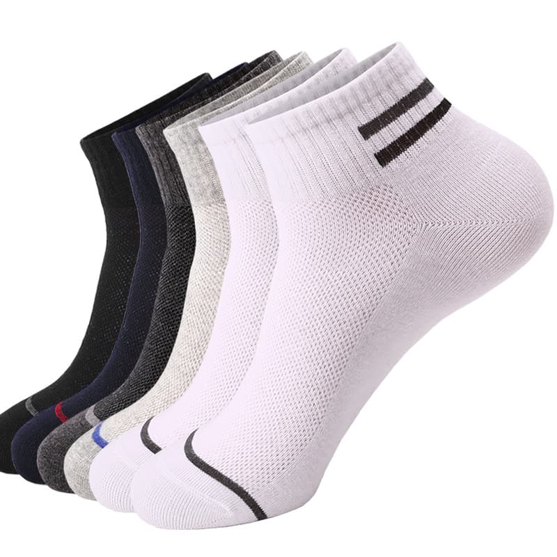 Individually packaged pure cotton socks for men, summer thin style, semi-mesh breathable, all-cotton, sweat-absorbent, odor-resistant, casual, versatile, ultra-thin.