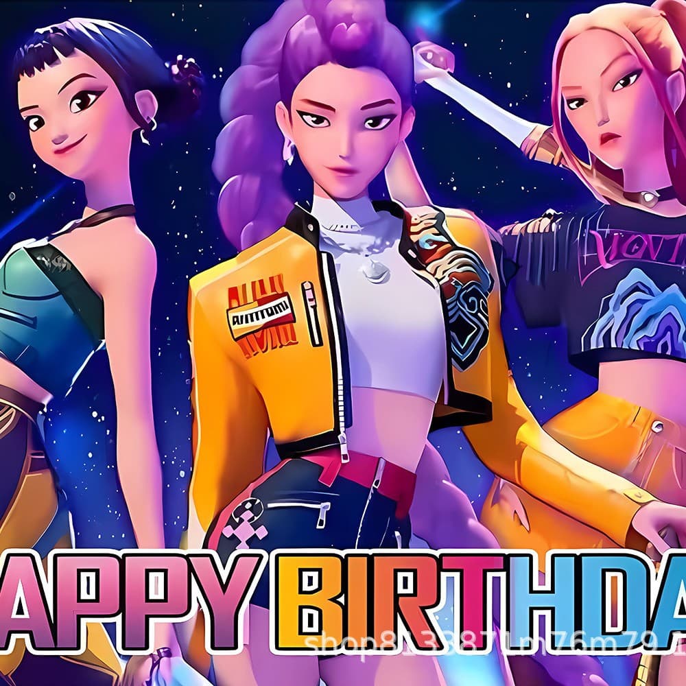 New Witcher Girl Balloons: mira pink witch, zoey purple witch, rumi Witcher Girl Children's Birthday