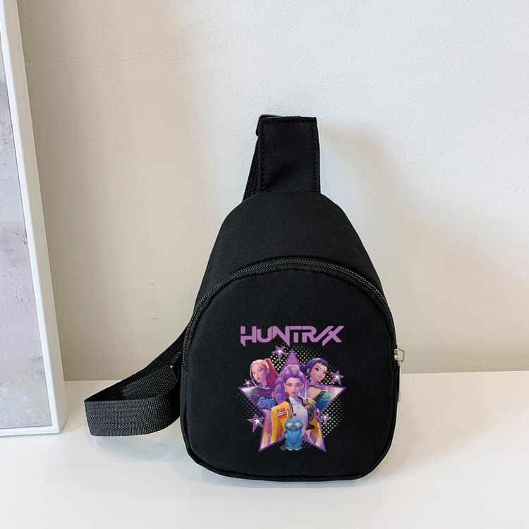 Demon Hunter Girls Children's Chest Bag, Anime Cartoon New Casual Shoulder Bag, Crossbody Bag, Portable Small Backpack for Export