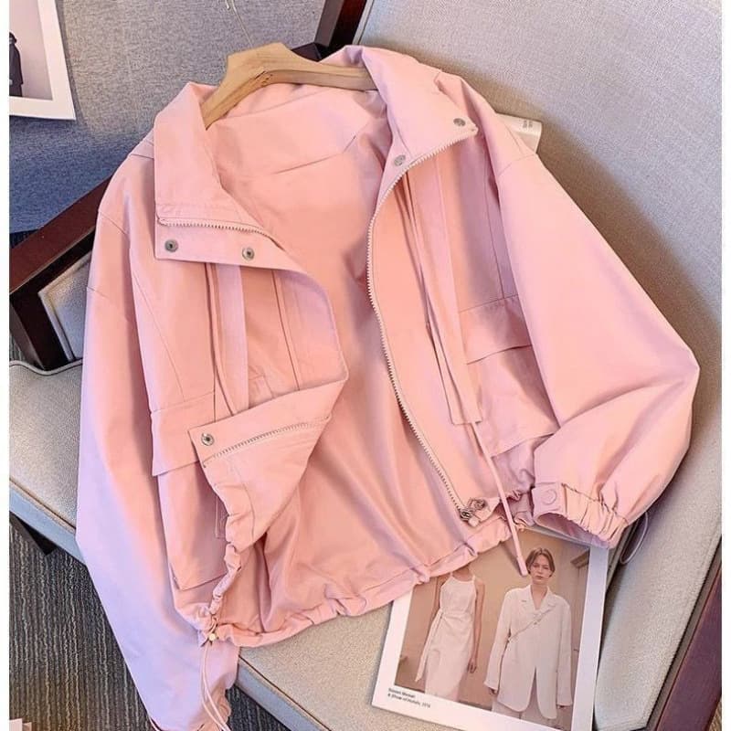 Women's 2024 Spring and Autumn New Style Thin Loose-fitting Casual Short Work Jacket
