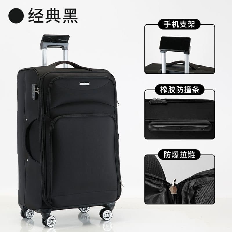 Oxford Fabric 28-Inch Luggage Suitcase for Women, Large Capacity Travel Suitcase for Men, 24-Inch Spinner Wheel Durable Suitcase