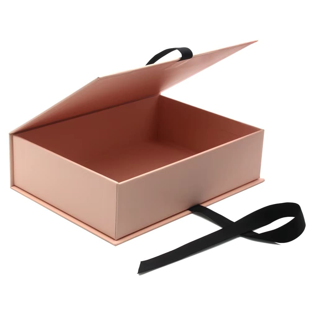 Pengda Custom Luxury Pink Paper Shoe Box Gift Packaging Box with Ribbon