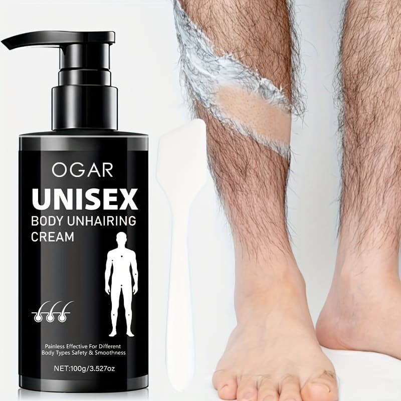 OGAR unisex hair removal cream, gentle on the whole body, removes hair from arms, legs, and underarms without leaving black spots. TEMU cross-border e-commerce platform.