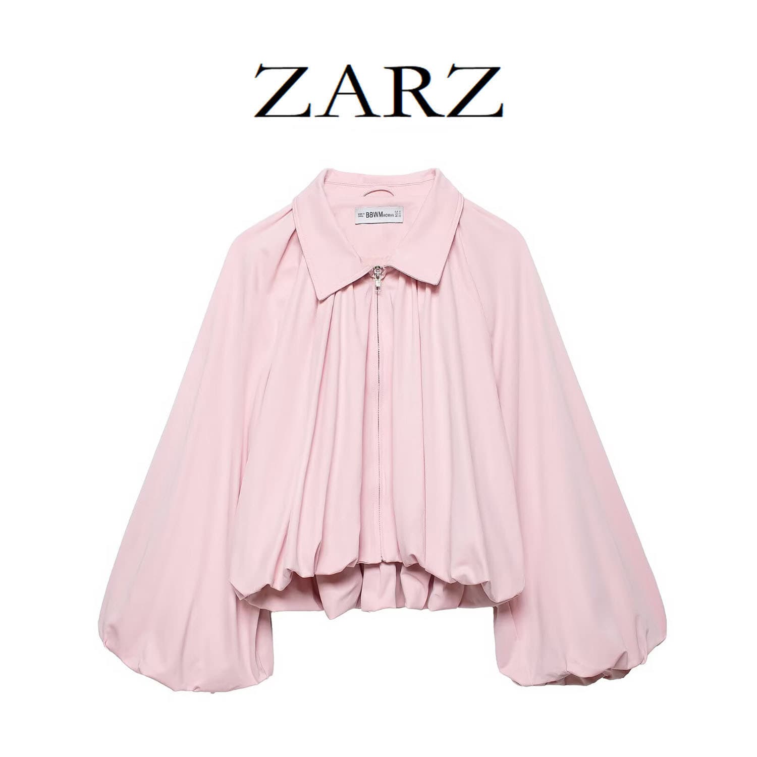 ZARZ Self-Made European-American Style New Women's Fashionable Balloon Sleeve Bomber Jacket 4344169