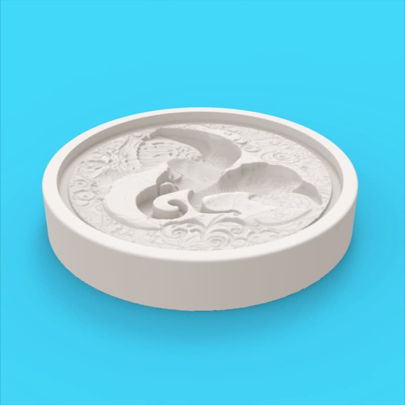 Jixiang Twin Relief Silicone Mold Cake Baking Dessert Creative Handmade 3D Shape 18240