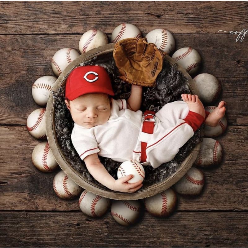 Baby 100 Days Photography Baseball Outfit Infant Photography Clothes Baseball Player Studio Children's Clothing
