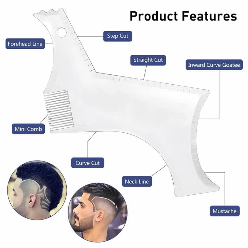 Cross-border e-commerce supply: No. 6 beard shaping template, beard styling tool