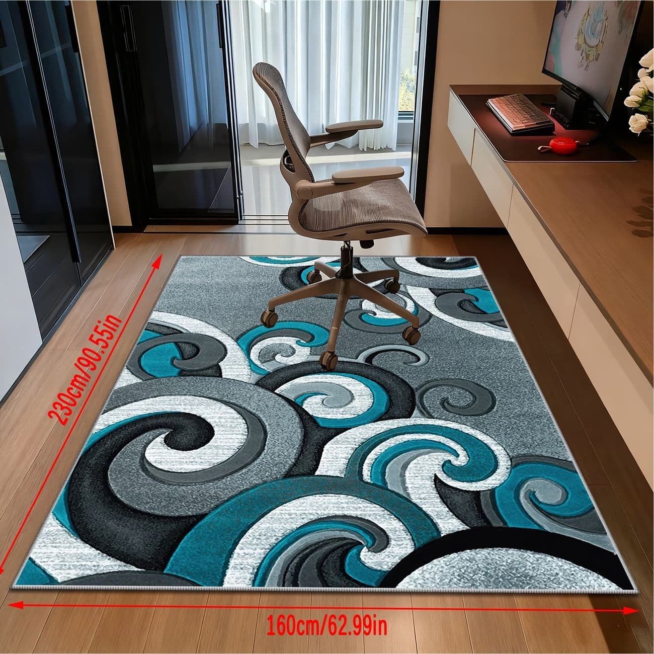 Cross-border temu crystal velvet rug, large area coverage for sofas and coffee tables, simple lines, washable living room rug.