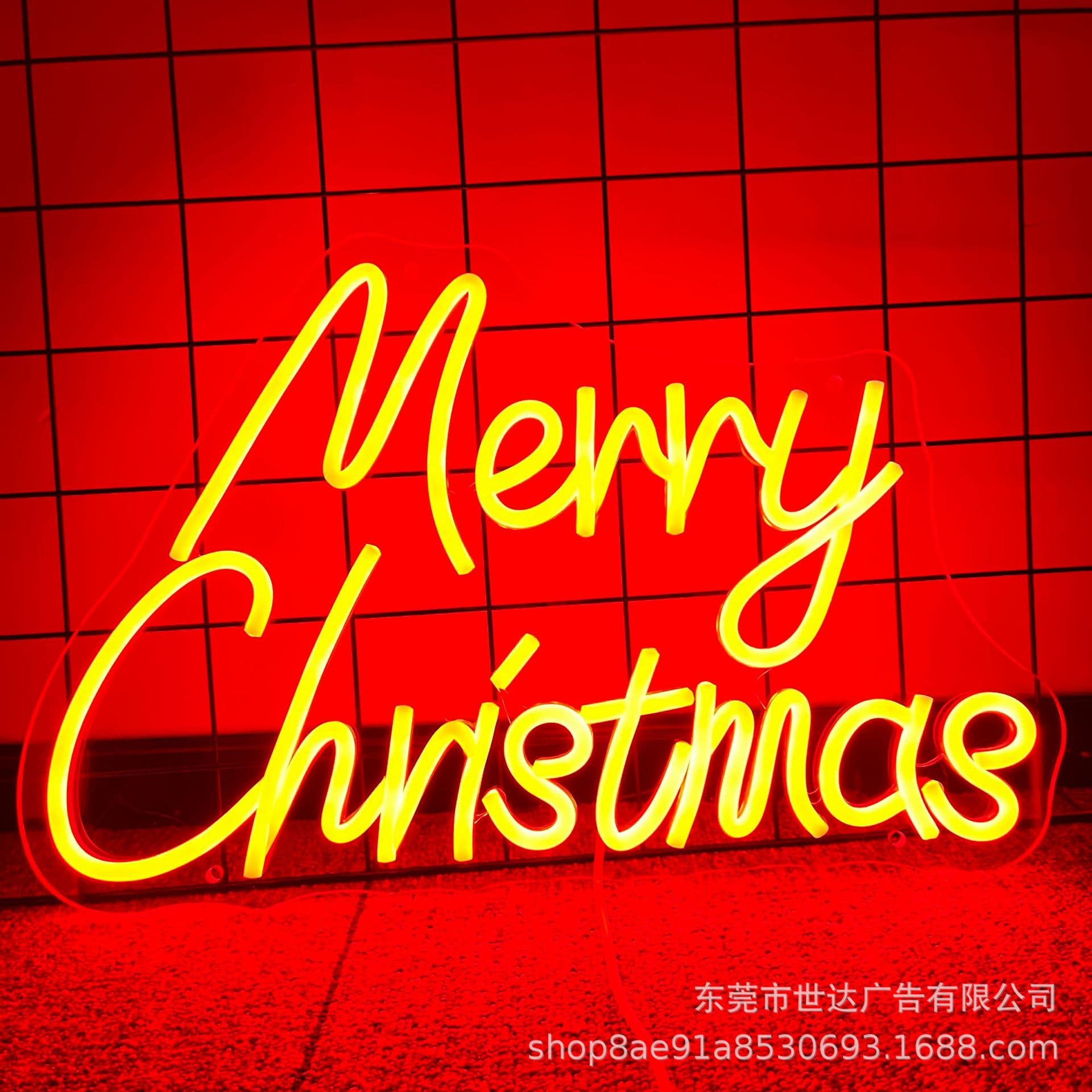 Amazon Best Seller Merry Christmas Neon LED Indoor Decorative Atmosphere Light Manufacturer
