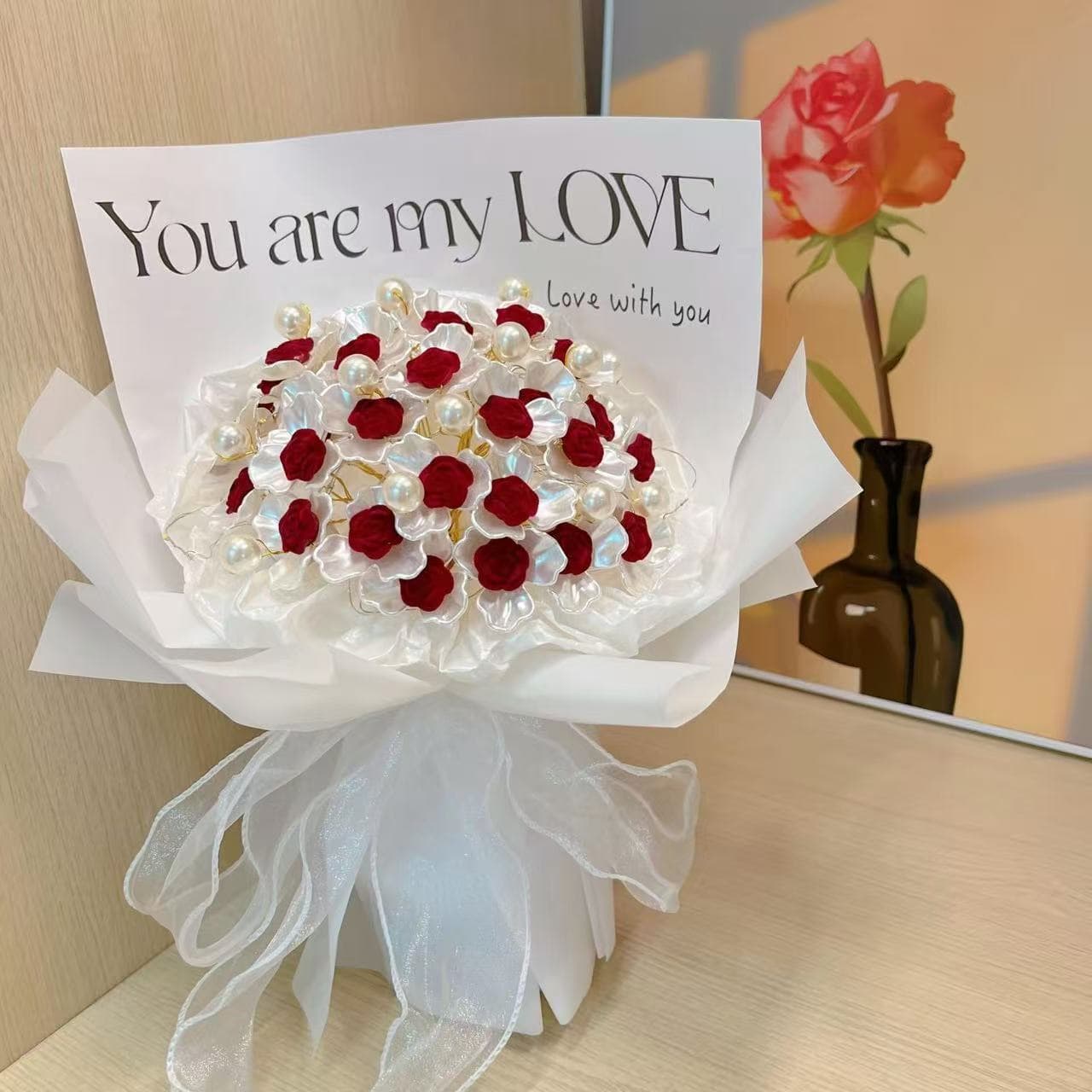 DIY Creative Artificial Rose Bouquet Kit - Never Wilt, Gift for Girlfriend or Best Friend for 520 Day