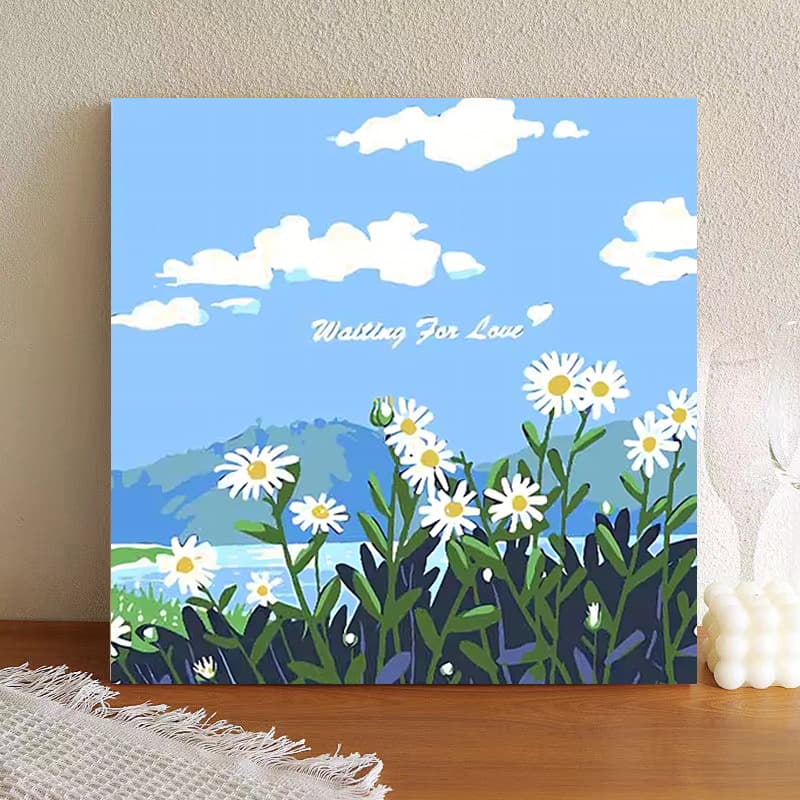 20cm Line Dog Digital Anime Pattern DIY Hand-Painted Oil Painting, Factory Direct Wholesale, In Stock