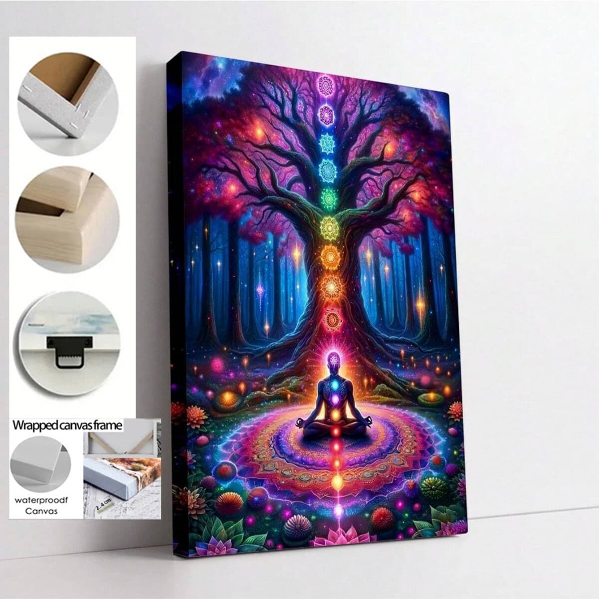 Tree of Life Healing Canvas Wall Art Frame Room Decoration Bedroom Decor Unique Artwork Gift