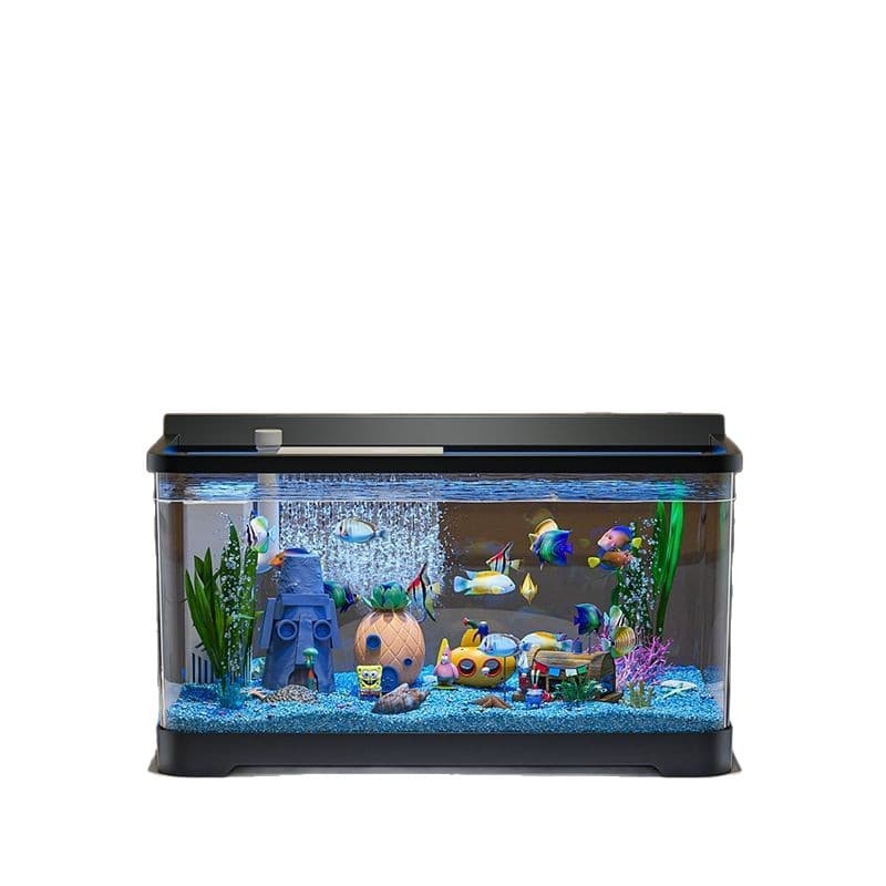 Transparent Plastic Aquarium for Lazy People, Goldfish Tank for Living Room Balcony, Home Landscaping, Small and Medium-Sized Ecological Desktop Tank