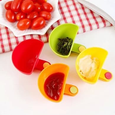 European-style mini salad bowl, multi-colored, 4-piece salad dressing bowl.