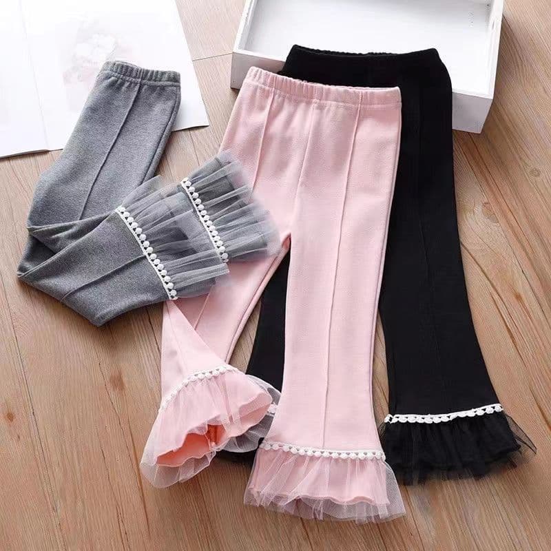Girls' Leggings Spring and Autumn Outerwear 2025 New Stylish Long Pants Children's Flared Pants Baby Fashion Pants
