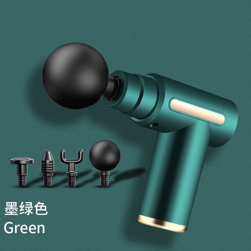 Rechargeable Mini Fascia Gun, Sports Yoga Massager, Three-Head Massager, Electric Muscle Relaxer