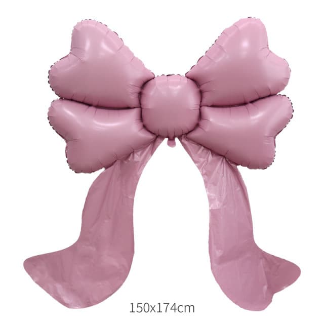 New Cross-border Macaron Matte Love Bow Aluminum Film Balloon Birthday Party Decoration Balloon Wholesale